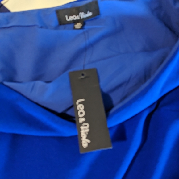 Lea & Viola Royal Blue Long Sleeve Dress - Picture 4 of 5